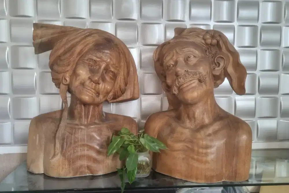 Patung Bali Kayu Kakek Nenek