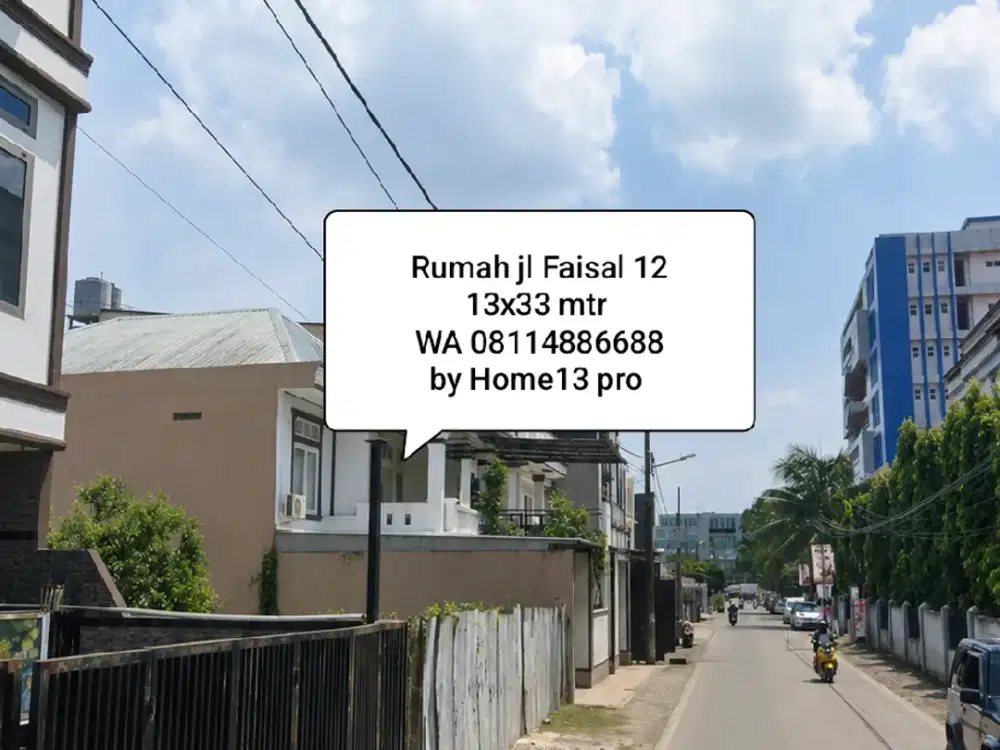Rumah Jl Faisal 13x33 mtr dekat Pettarani Panakukang