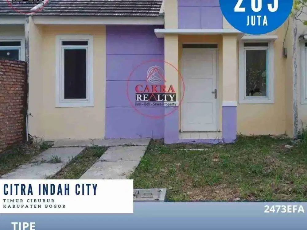Dijual rumah dicitra indah city rumah siap dipoles