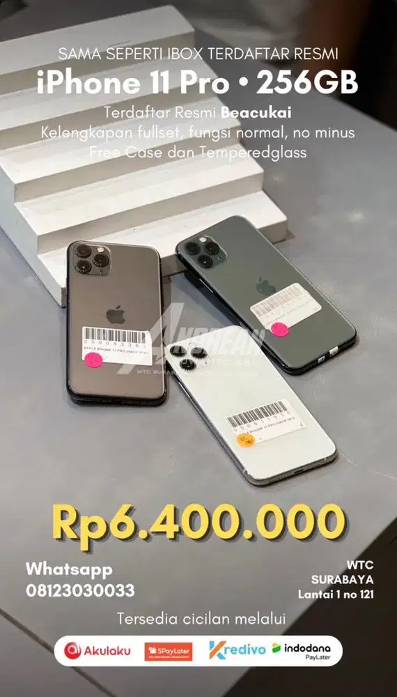 Second iphone 11 pro 256 gb bea cukai