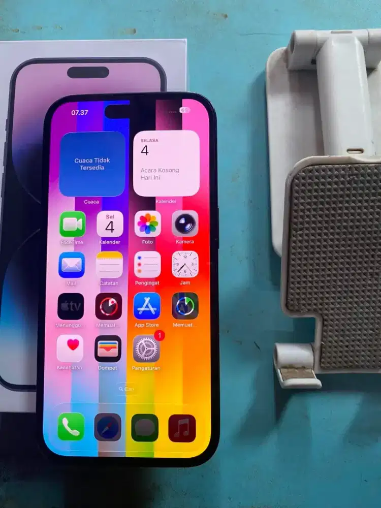 Iphone 14 pro 128gb purple inter all operator fullset mulus no minus