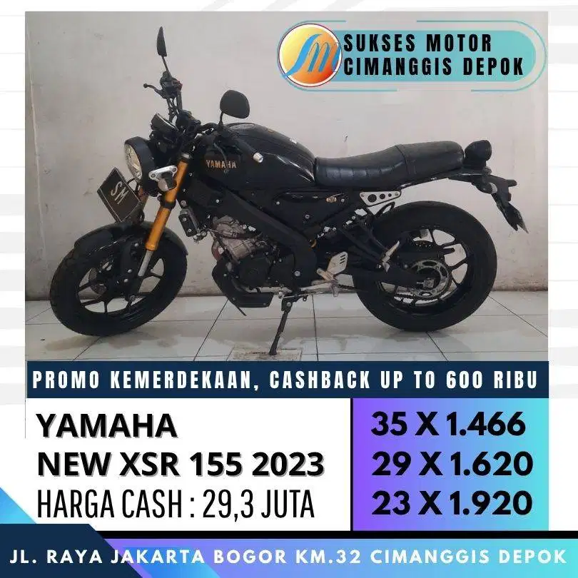 YAMAHA XSR 155 2023 CASH KREDIT CC/PAYLATER UNIT MULUS CASHBACK 300