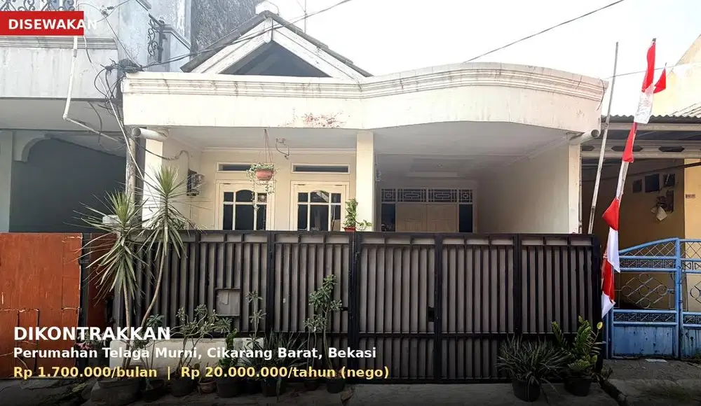 Dikontrakkan Rumah 2KT Semi Furnished AC – Telaga Murni Cikarang