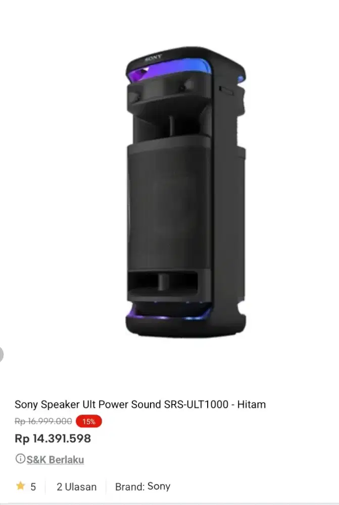 speaker SONY promo bisa cicilan syarat ktp tanpa dp bayar bulan depan