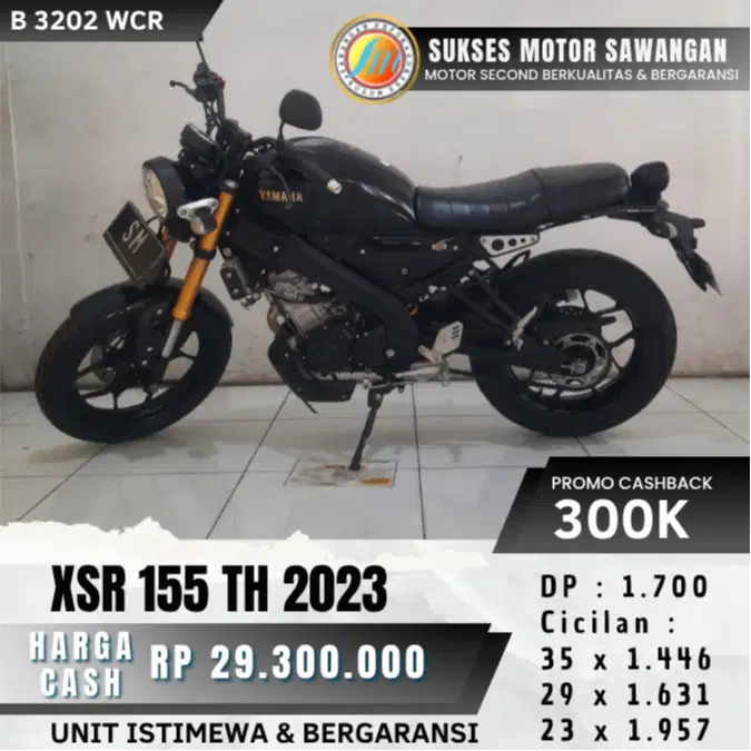 CASHBACK 300 RIBU YAMAHA XSR 155 TH 2023 MULUS BISA KREDIT BERGARANSI