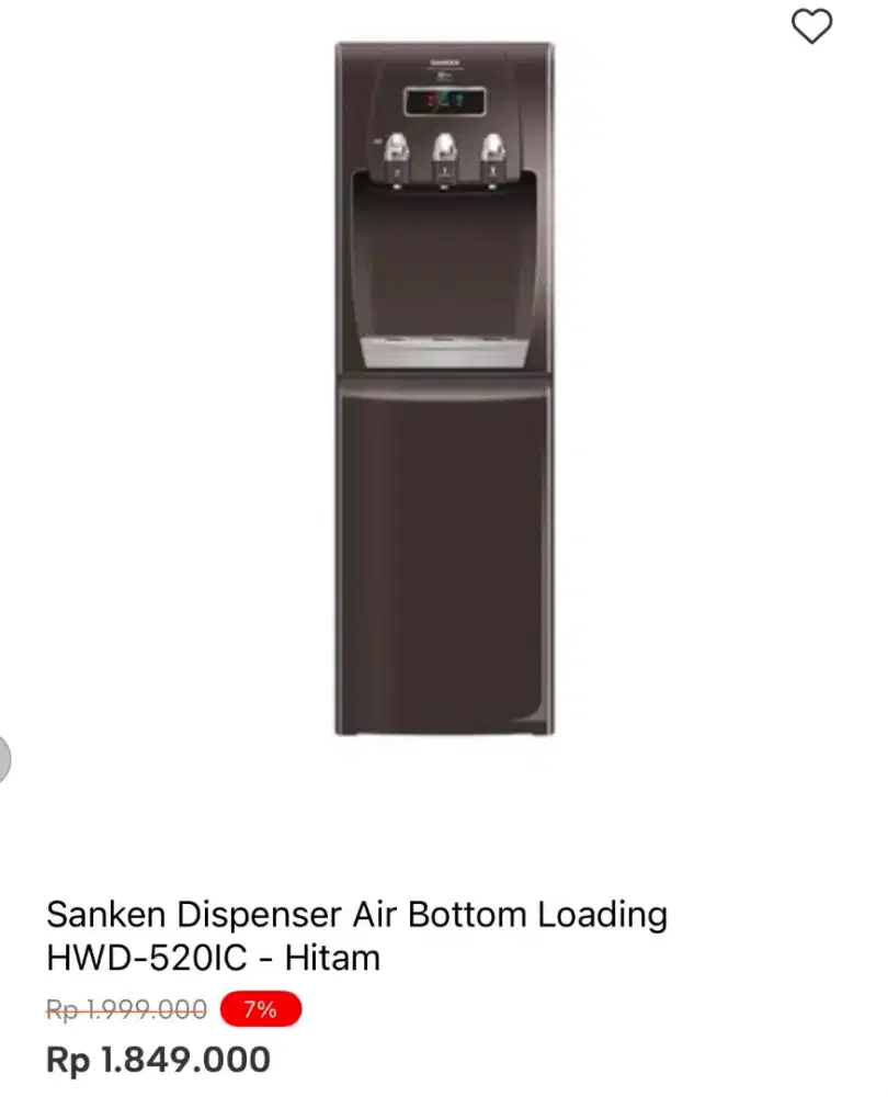 DISPENSER SANKEN GALON BAWAH HWD-520IC