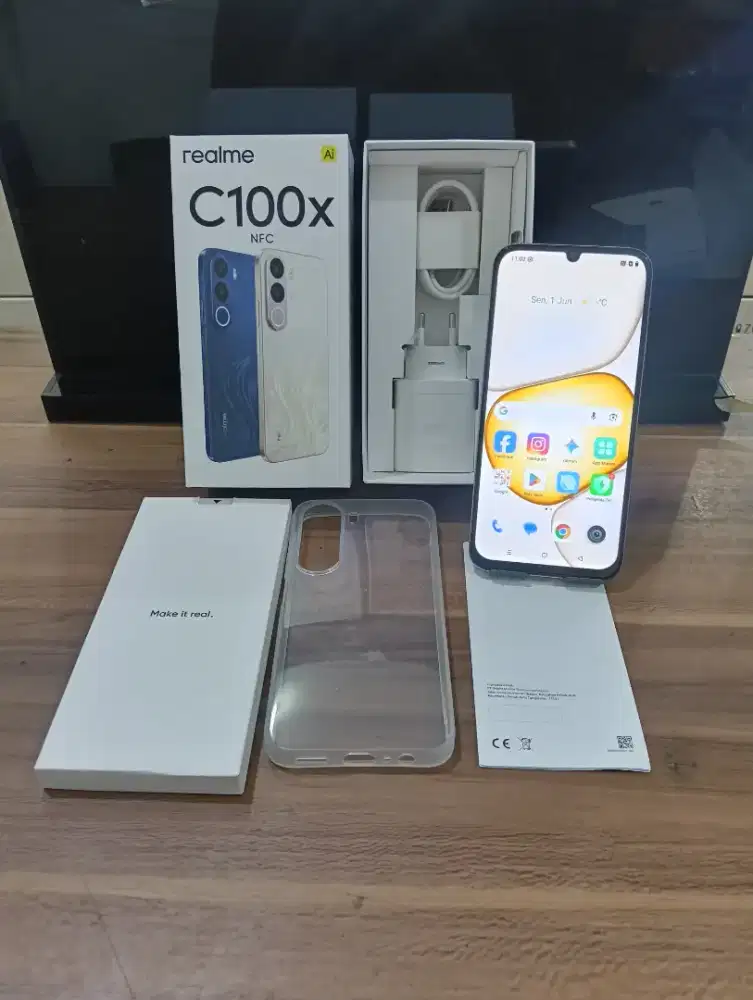 Realme C100x ram 6/128gb seken murah dan lengkap