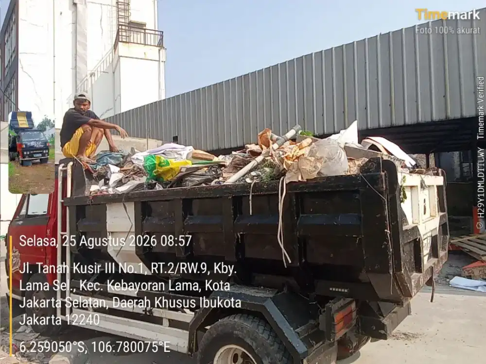 Jasa angkut puing.sampah kasur sofa daun dll