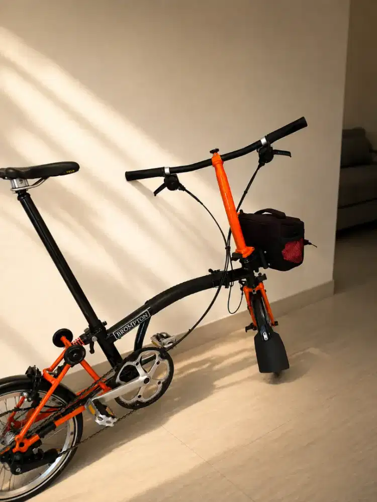 Brompton folding bike S6L - orange