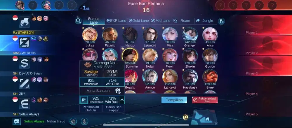 Akun jung, 300K log moonton