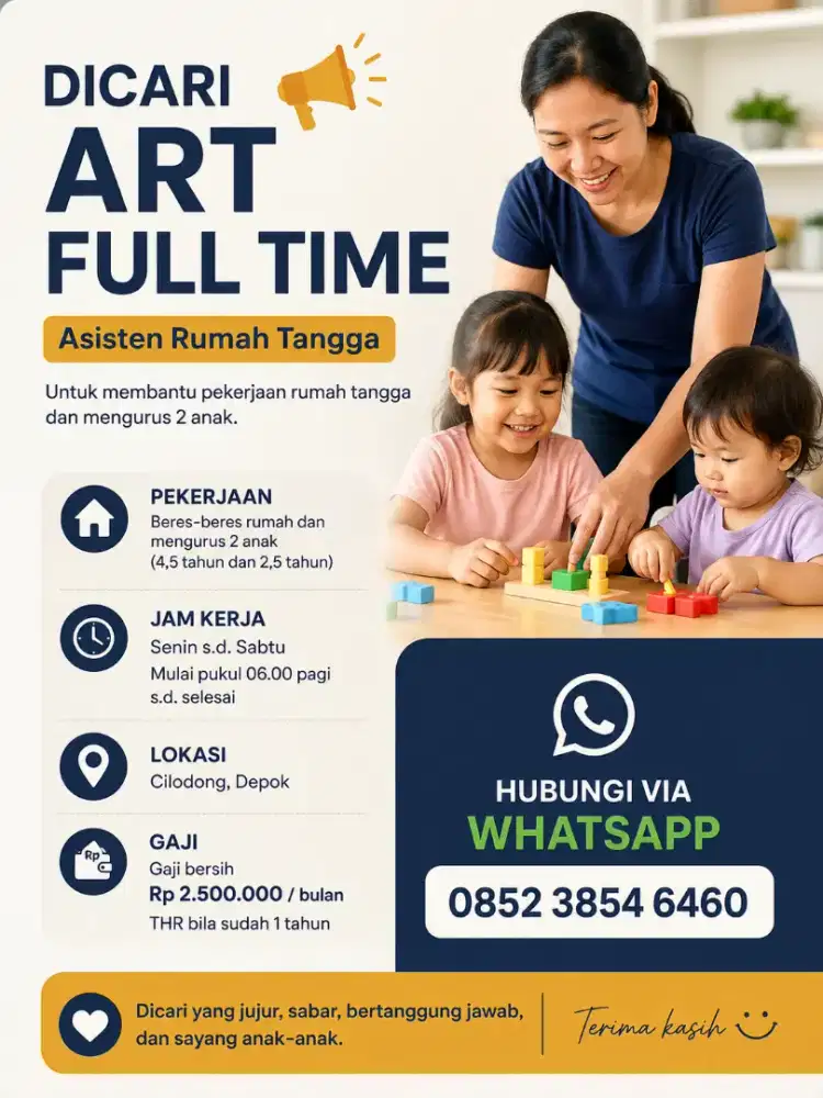 Butuh ART Fulltime