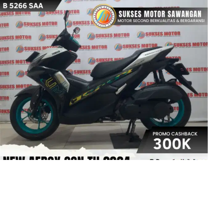 CASHBACK 300 RIBU YAMAHA NEW AEROX CON TH 2024 UNIT MULUS BERGARANSI