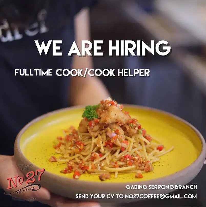 LOKER !!! FULLTIME COOK ( COOK HELPER)