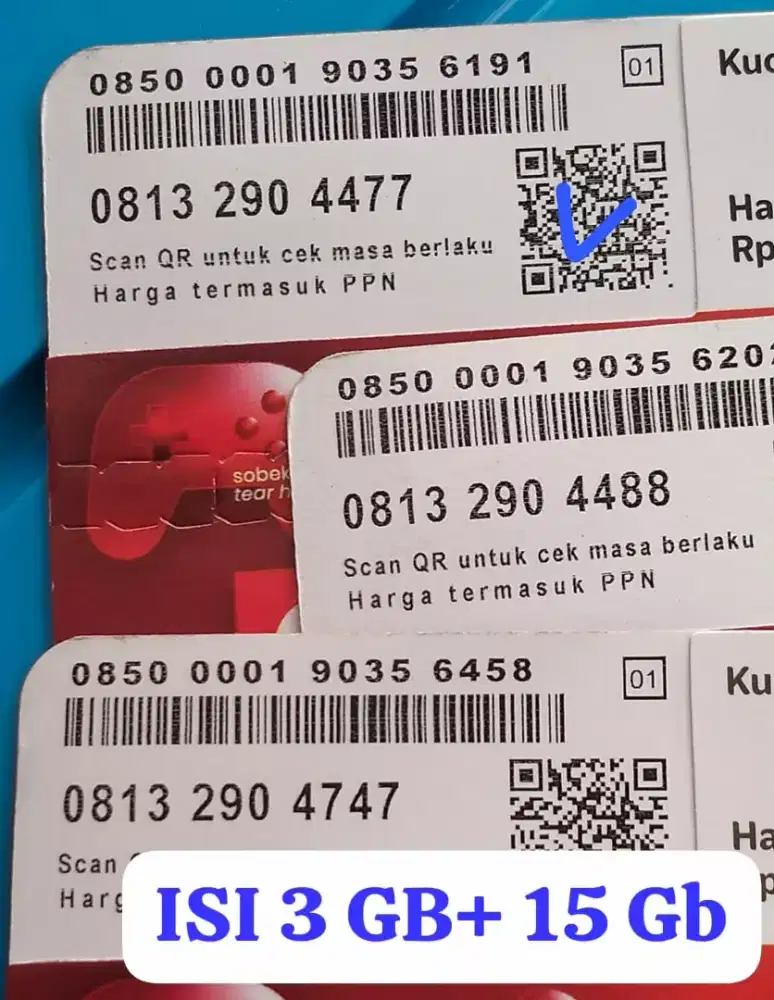 SIMPATI  CANTIK ISI 3 GB NASIONAL BERLAKU 30 HARI + 15 GB 10 HARI.
