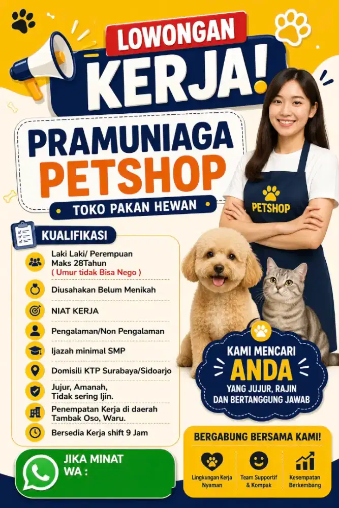 Pramuniaga Toko Pakan Hewan