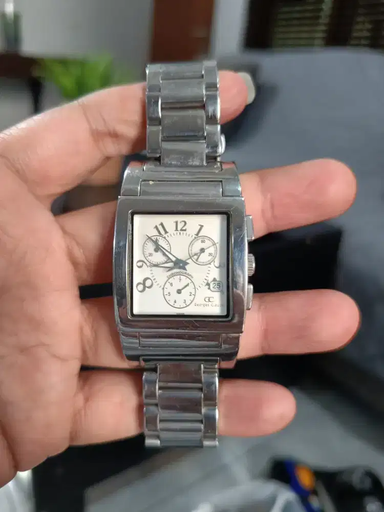 Jam Tangan Chronograph Georges Claude GC 4058SS kondisi normal