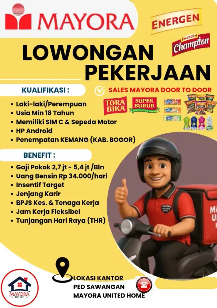 Loker Sales Mayora United Home