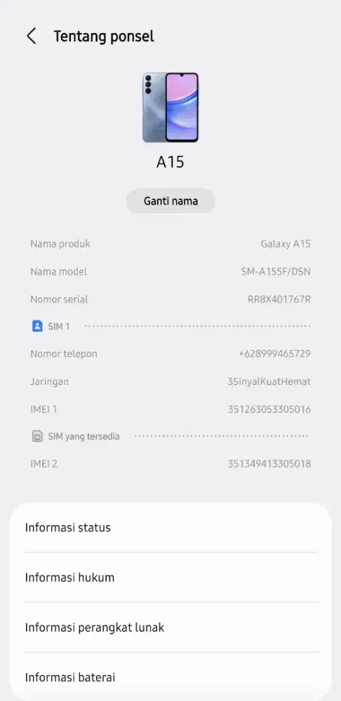 SAMSUNG A15 4G 8/128GB