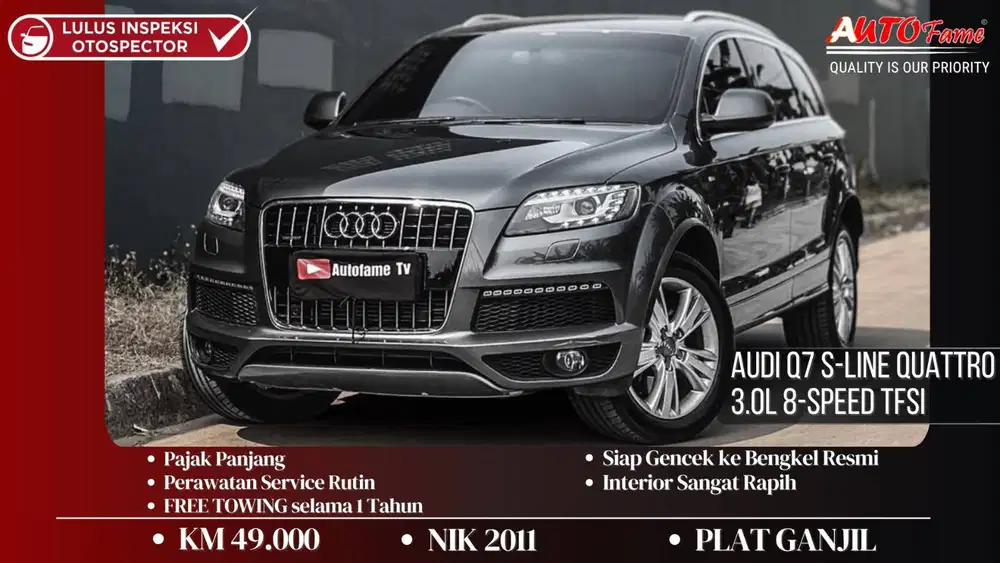 Audi Q7 S-Line Quattro 3.0L 8-Speed TFSI Graphite Gray On Black 2011