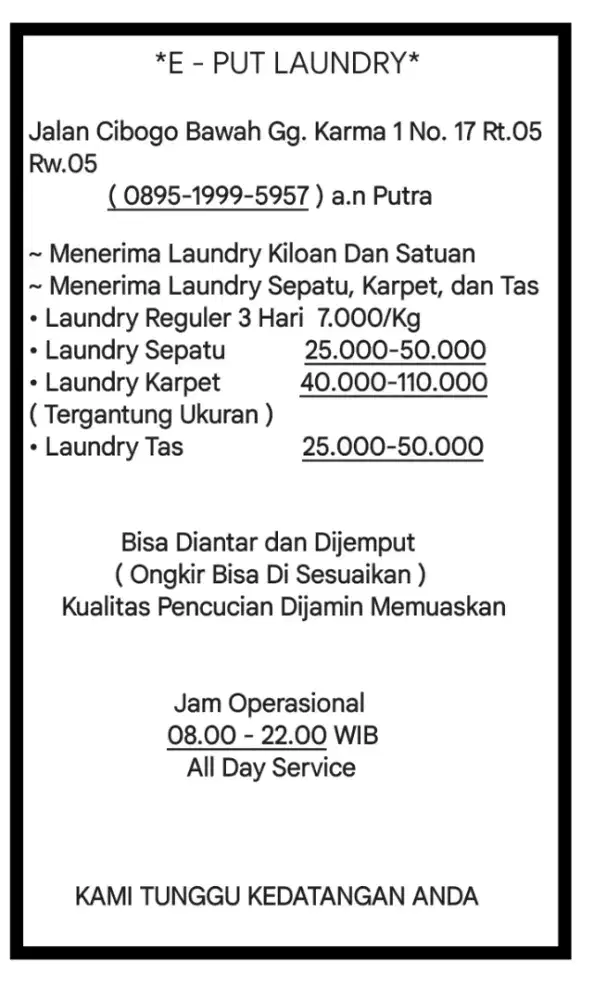 Menerima jasa loundry ( fokus loundry sepatu, tas, ransel, keset )