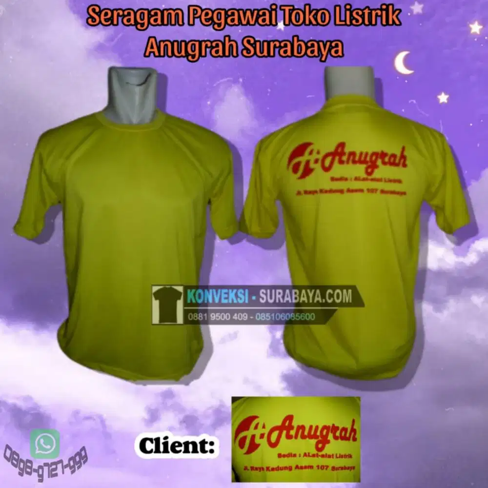 Jasa Pembuatan Kaos Pegawai Toko Surabaya – Berkualitas & Rapi