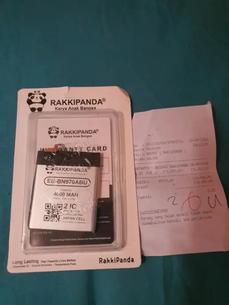 Batre SAMSUNG NOTE 10 Rakkipanda BARU