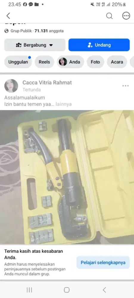Tang skun press kabel