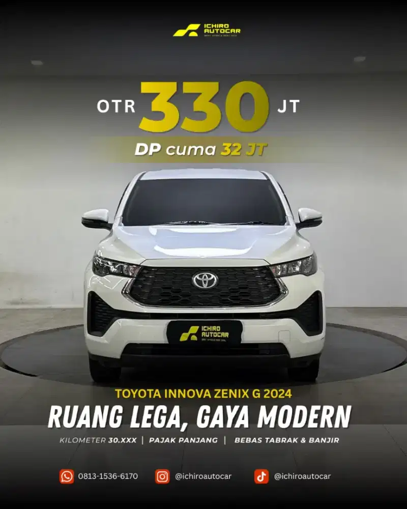 [Cash 355jt] TOYOTA ZENIX G BENSIN 2024 MATIC