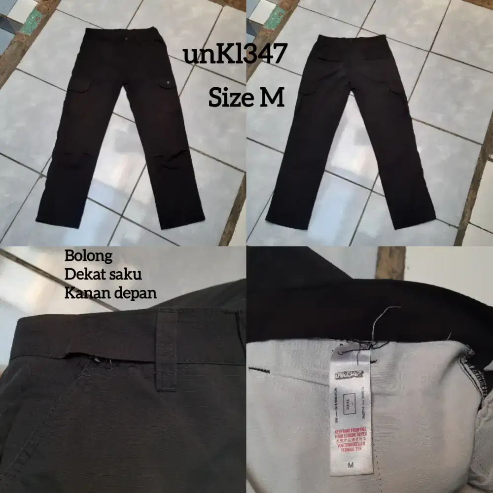 Pahami deskripsi Celana hitam Pria unKl 347 size M