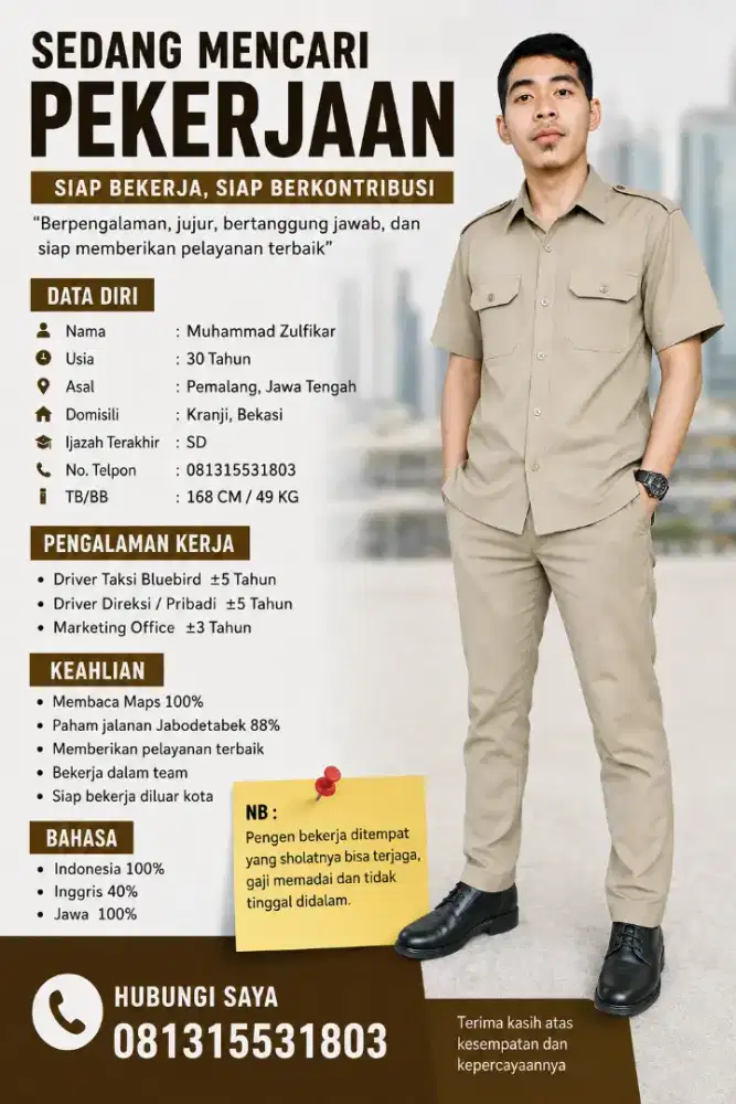 Sedang mencari pekerjaan