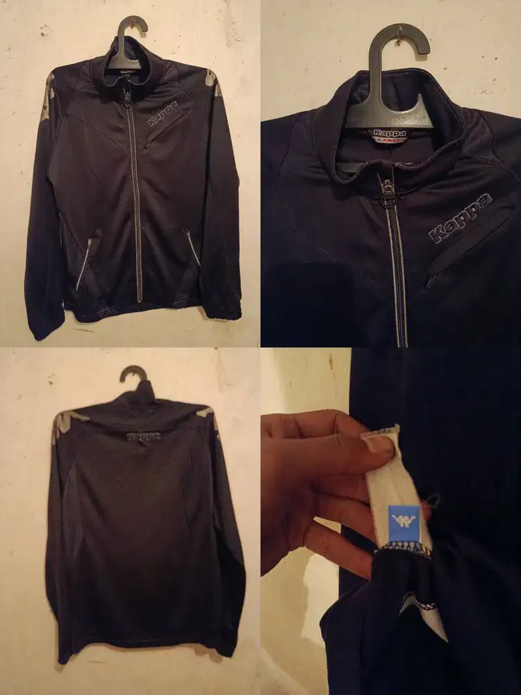 Jaket Tracktop Kappa Original Hitam Size L Mulus