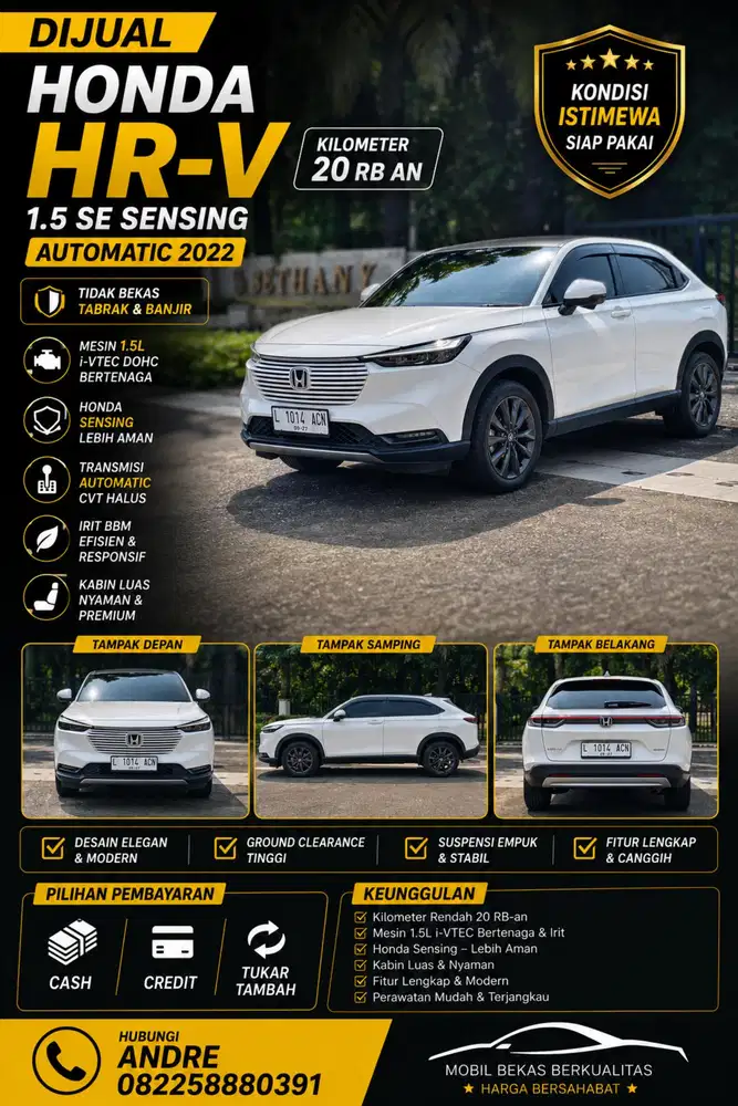 [KM 20RBan!] Honda HR-V HRV 1.5 SE Sensing Automatic 2022