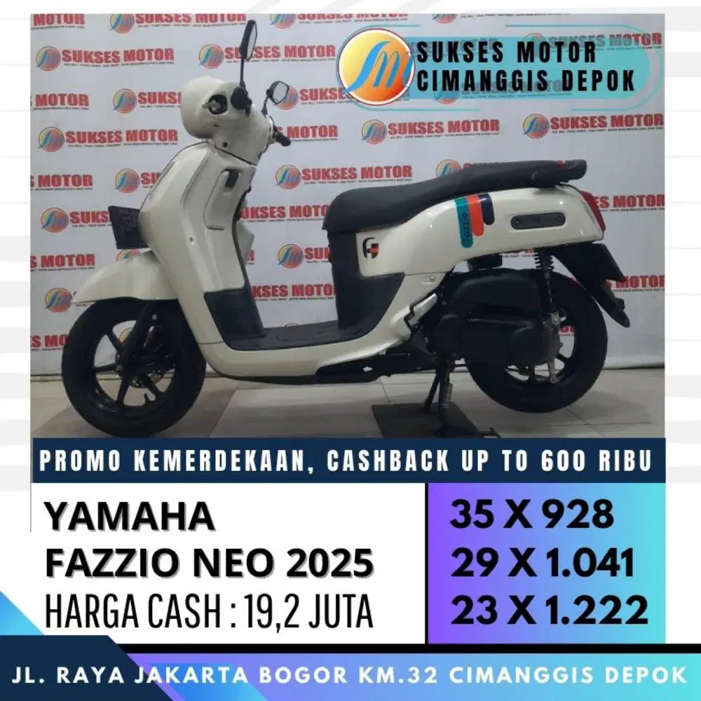 FAZZIO NEO 2025 MULUS CASH KREDIT CC PAYLATER CASHBACK UP TO 300