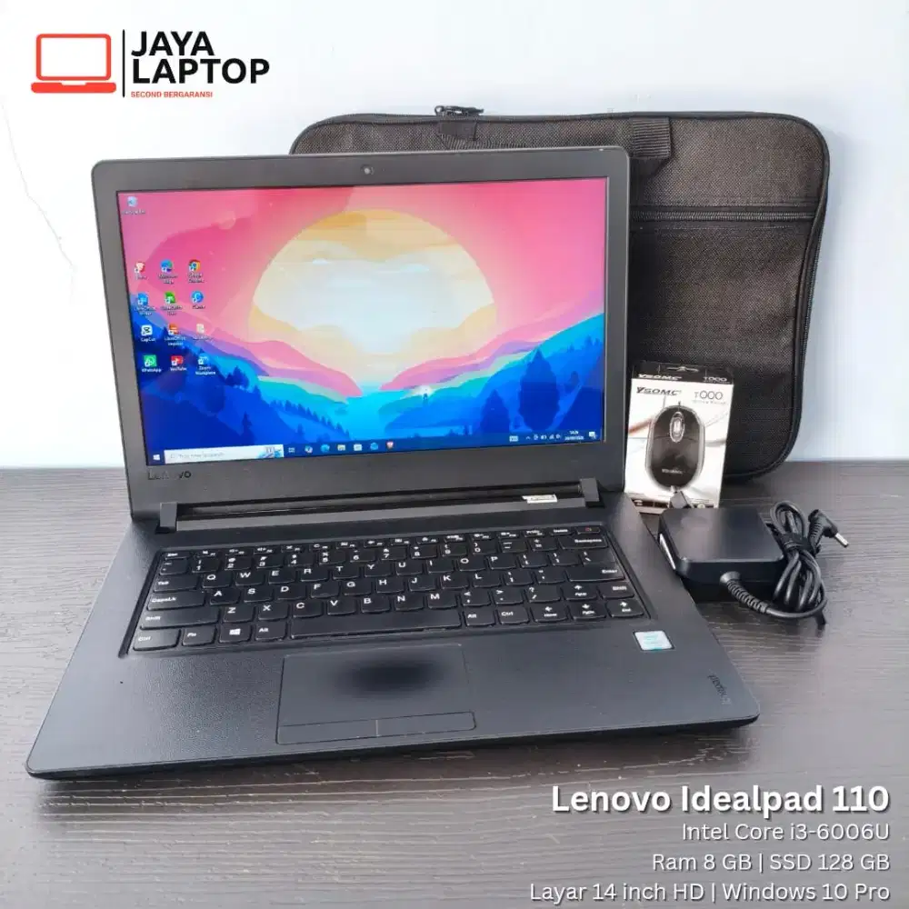 Lenovo Ideapad 110 Core i3 Gen 6 RAM 8GB SSD 128GB Laptop Second Bekas