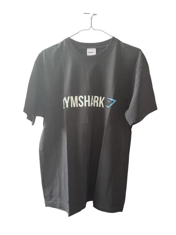 Jual baju hitam m-l gym shark