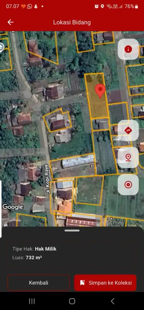 tanah dan ada bangunan rumah
