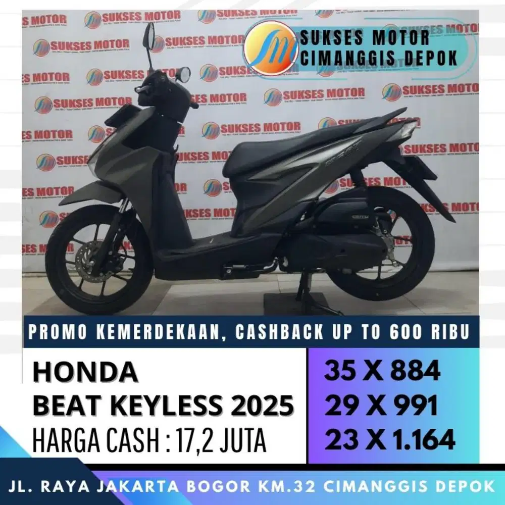 HONDA BEAT DLX SMARTKEY 2025 TERMURAH CASH KREDIT CICILAN RINGAN