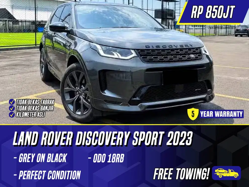 Land Rover Discovery Sport 2023 NIK 2022 Grey on Black Abu-abu Abu