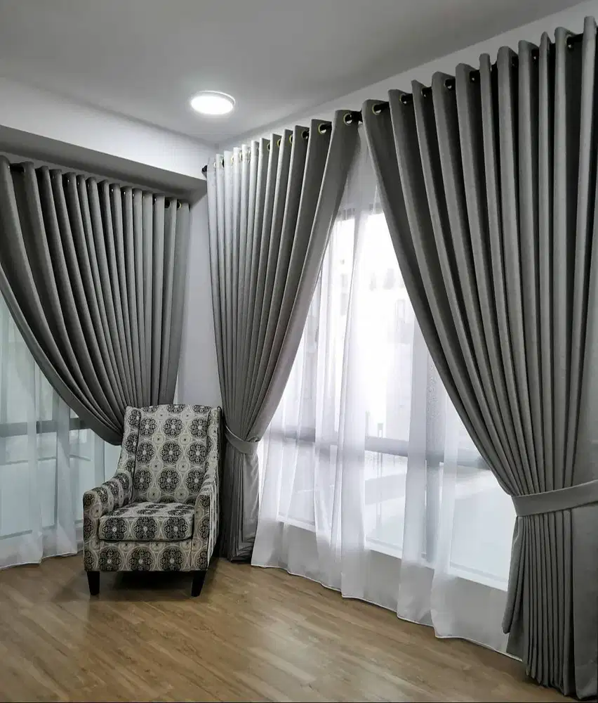 Beli Gorden Blackout Pasang Skat Klinik Hordeng Pintu Gordyn Vitrase