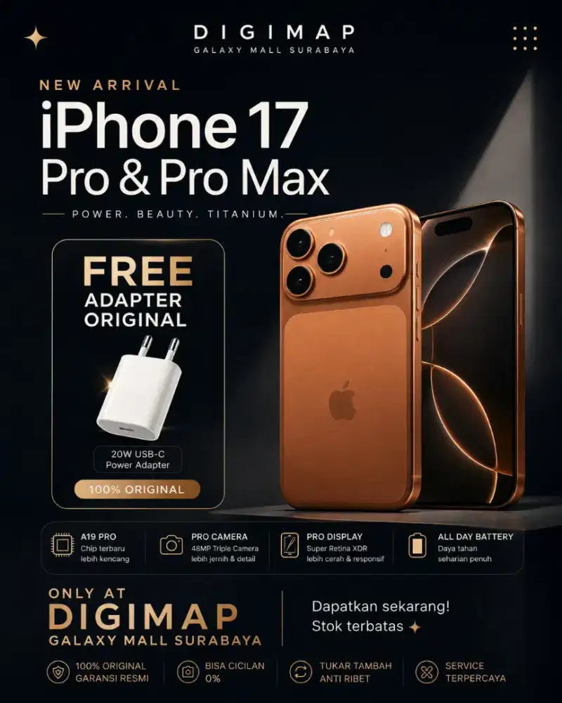 iPhone 17 Pro & Pro Max free adaptor