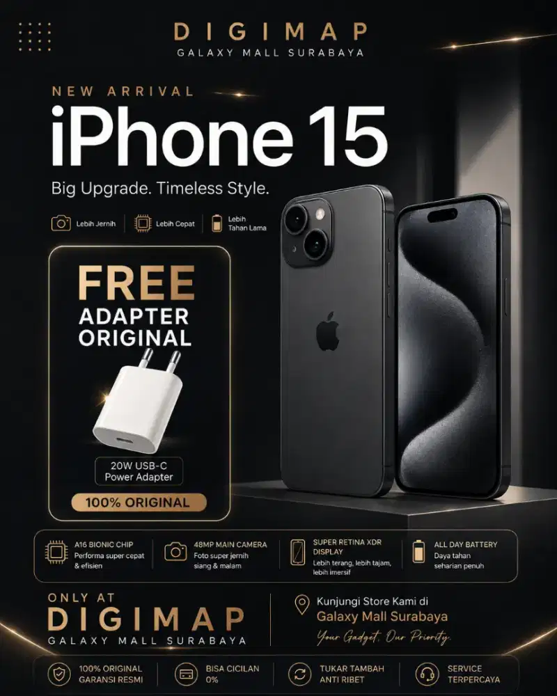 iPhone 15 free adaptor
