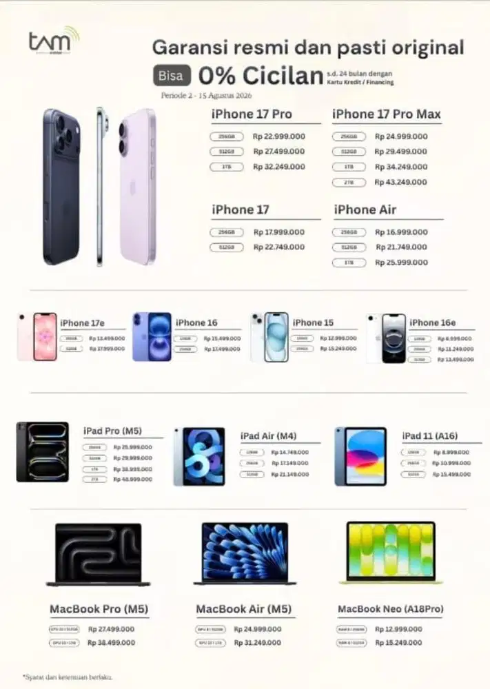 Hp dan Laptop segala type dan brand