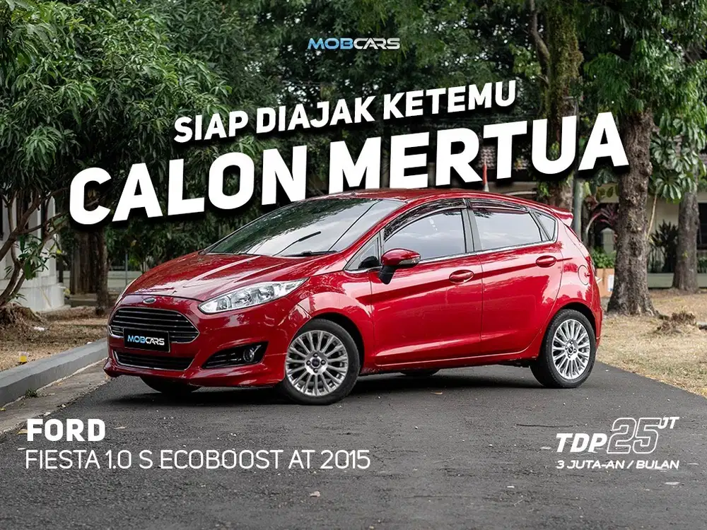 FORD FIESTA ECOBOOST 1.0 TURBO MATIC 2015 - MERAH