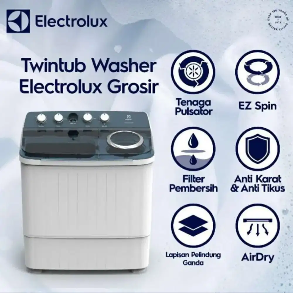 CUCI GUDANG MESIN CUCI 12 KG ELECTROLUX EWS13262WA BARANG PAJANG