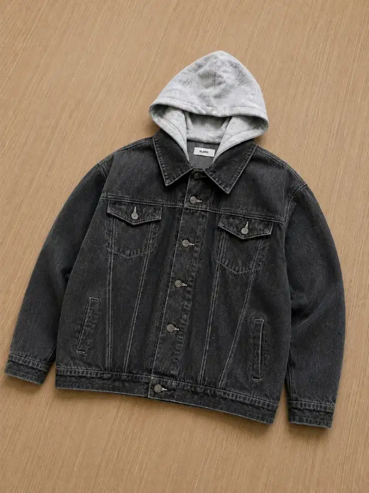Jaket Denim Ber Hoodie