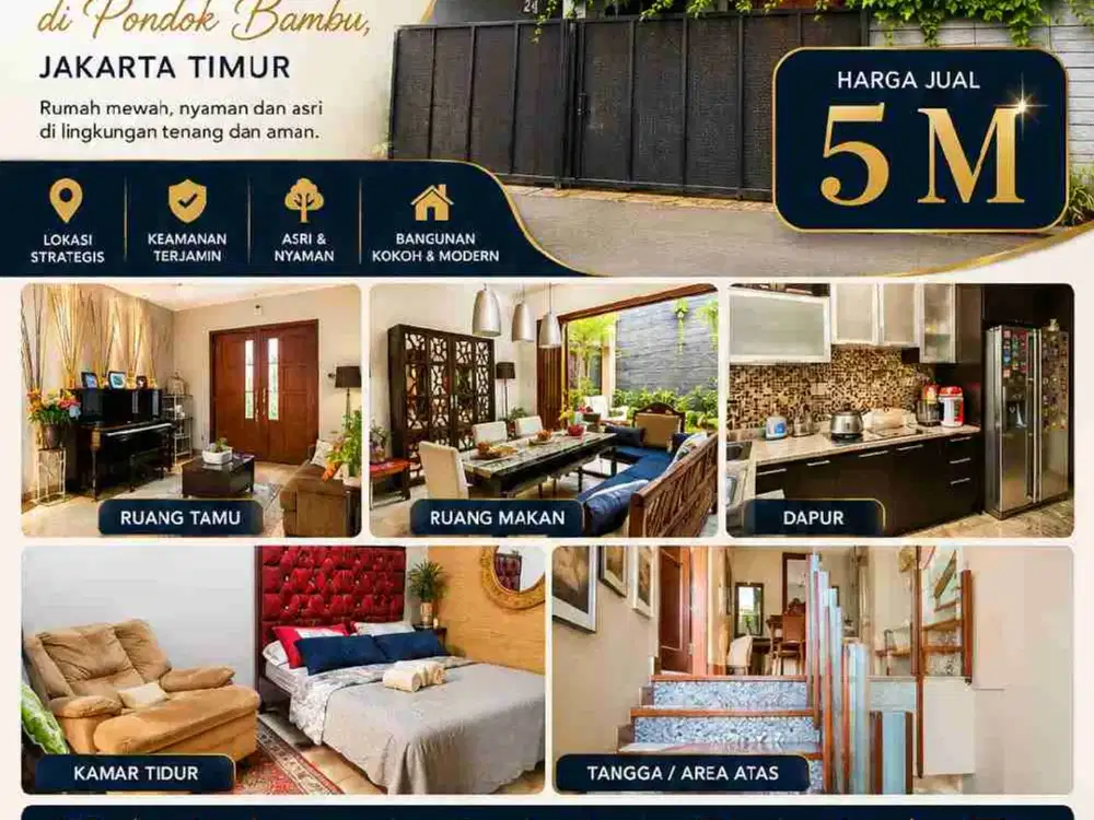 Rumah mewah & asri di Pondok Bambu