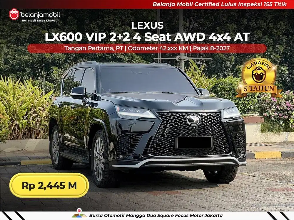[ VIP 2+2 - 4x4 ] Lexus LX 600 LX600 4 Seat AT Hitam 2023/2024