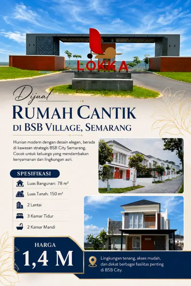 DIJUAL BSB VILLAGE 2LT VIEW LOK STRATEGIS MEWAH MURAH CEPAT SEGERA