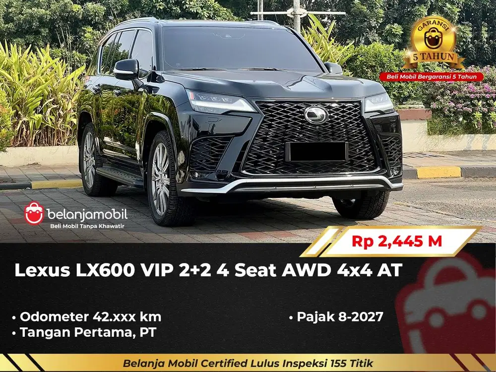 [ VIP 2+2 - 4x4 ] Lexus LX 600 LX600 4 Seat AT Hitam 2023/2024
