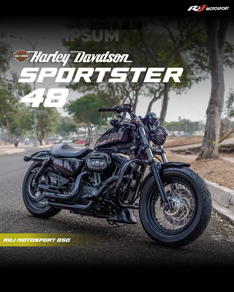 Harley Davidson Sportster 48 HD 1200 Nik 2012 KM 4.000an Knalpot V&H